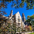 Exterior of an administrative building on the Yale University campus in New Haven, Connecticut.